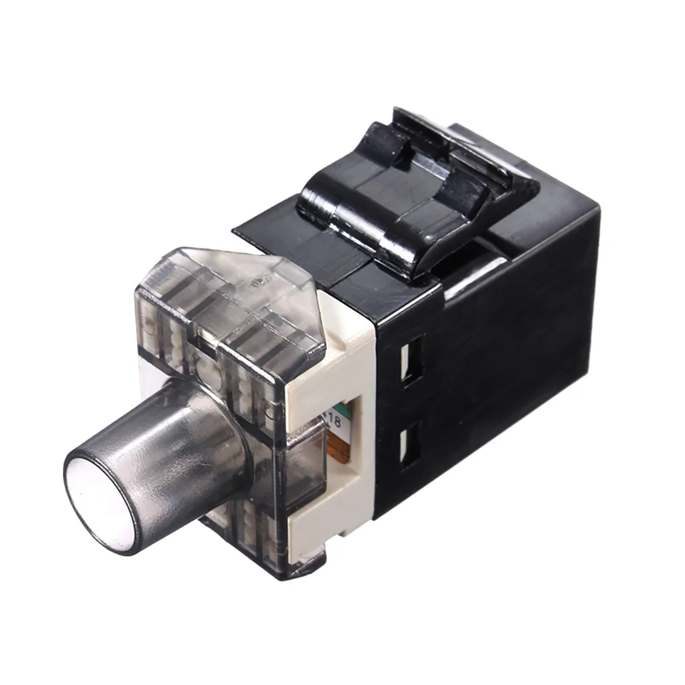 Black Colour single port modular top entry rj11 rj45 splitter telecommunication jack