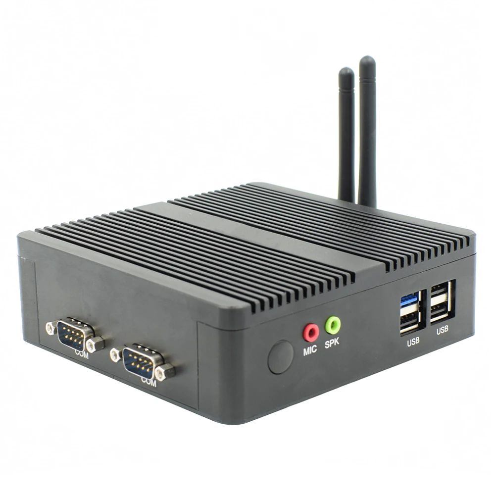 
Fanles pc computer Intel celeron 1900 HD+VGA 2 Gigabit LAN 2COM Win10 pc gamer computers laptops and desktops for VOIP 
