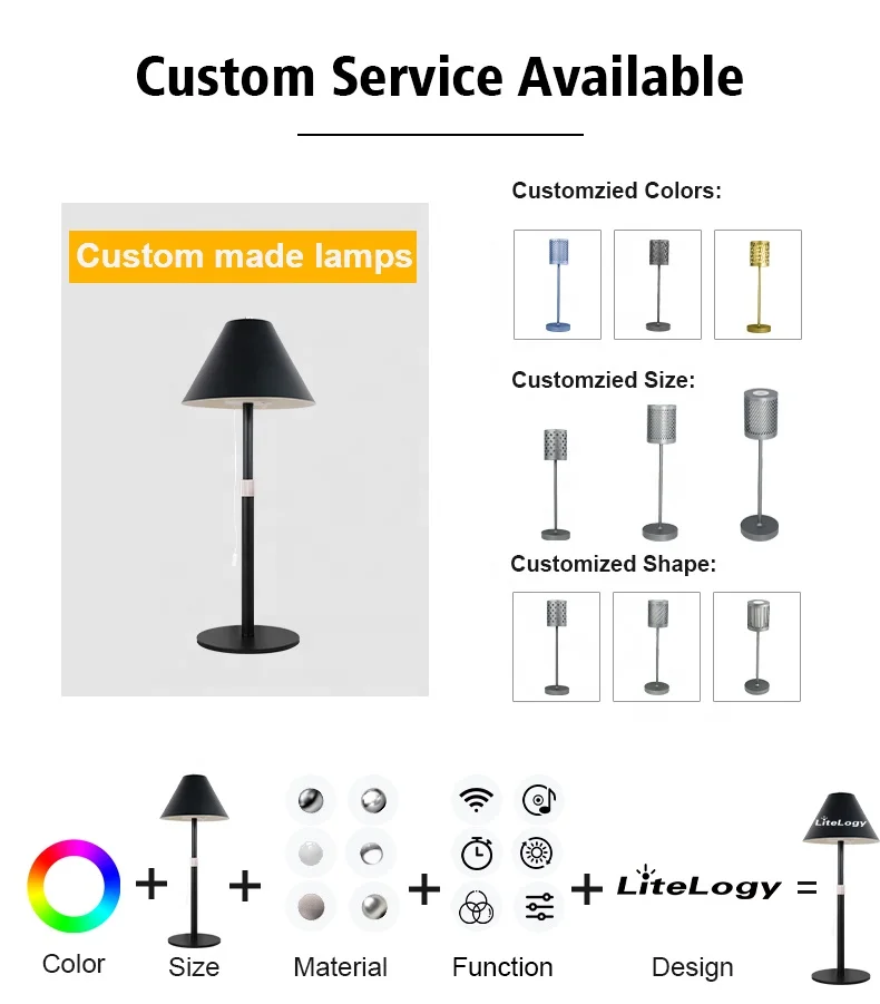 Hot Sale Adjustable Height Pull Chain Hotel Restaurant Rechargeable Led Table Lamp Lampada Tavolo Ristorante