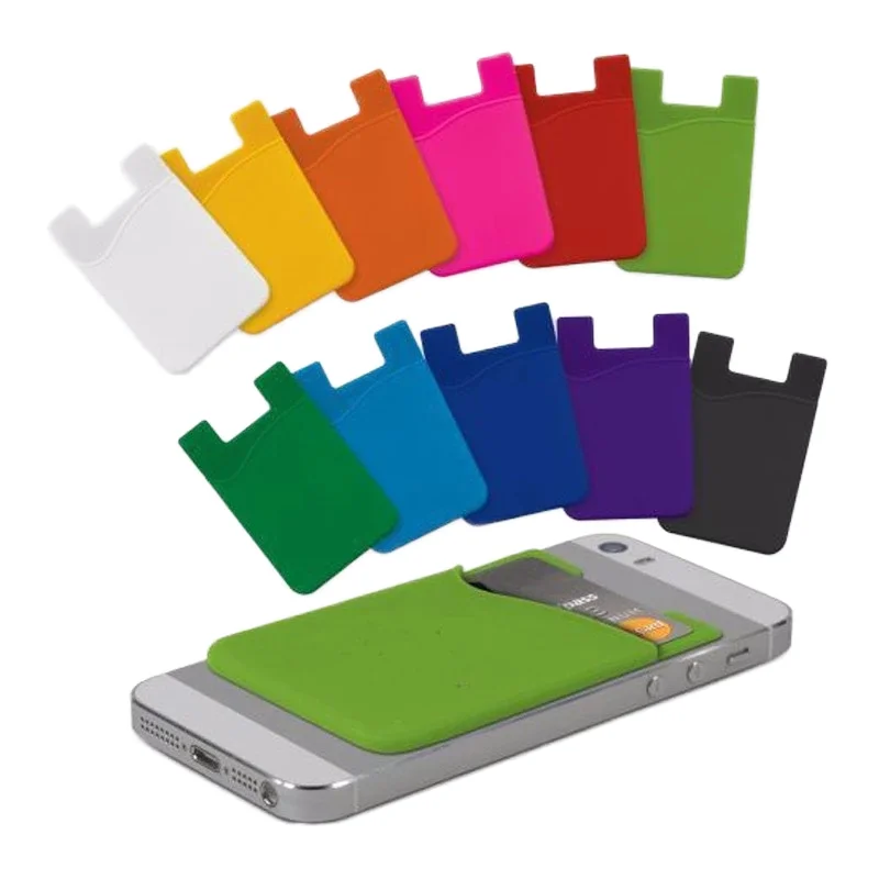 Лидер продаж индивидуальный силиконовый бумажник для телефона с одним карманом держатель мобильного и кредитных карт автомобильного страхового подарка