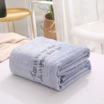 Thick flannel clond ermine blanket student dormitory blanket wholesale single and double bedspread