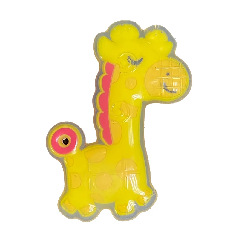 Bpa Free Baby Silicone Fruit Teether Toy Giraffe Teethers Set Gift For 6-12 Months Infant Newborn
