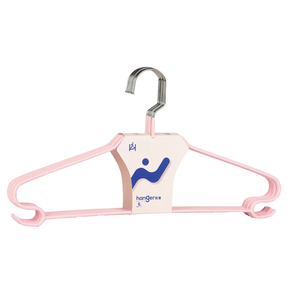 Wholesale Price Household Items 8 Pieces Steel Clothes Hangers 8pk Metal Hangers 40cm Adults Clothes Drying Hangers