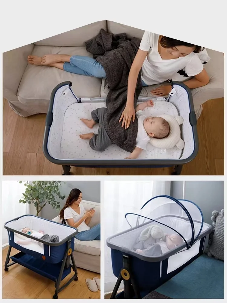 High Quality Newborn Baby Bed Baby Bedside Co-Sleeper Baby Crib
