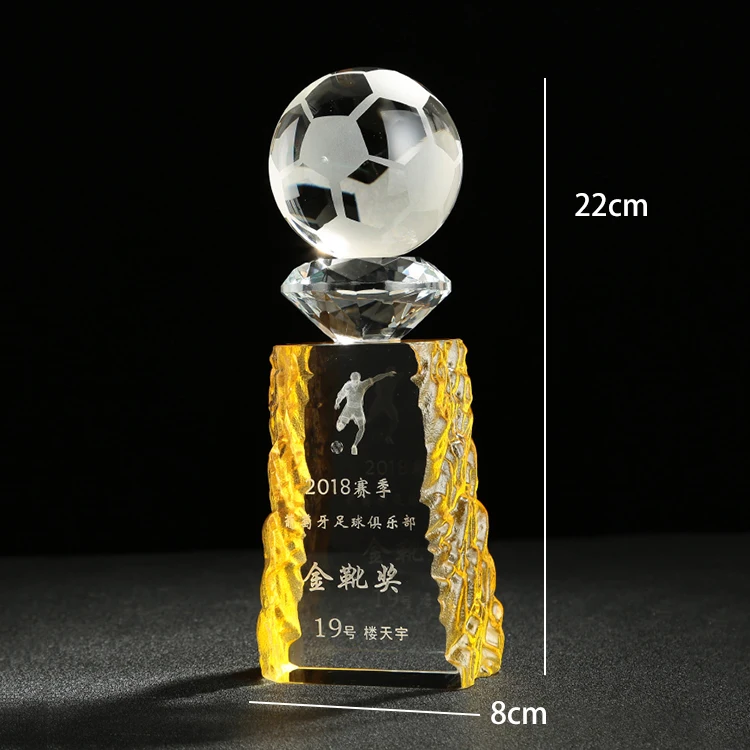 Cheap k9 crystal ball sports basketball badminton Trophy