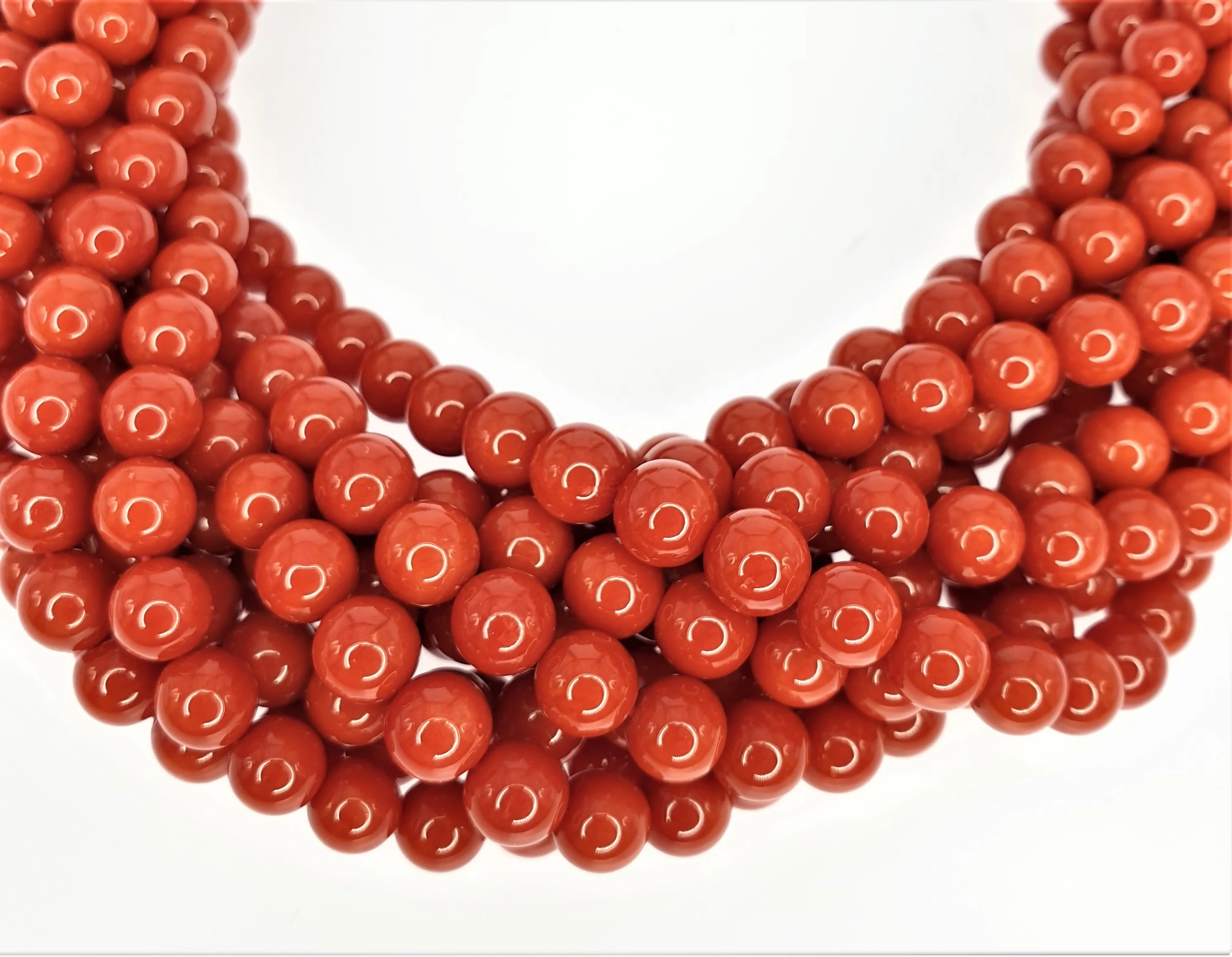 
RED CORAL Round Beads 5.0 MM STRANDS Making Jewelry Necklace Round Shape AA GRADE 18 Inch-45 CM 