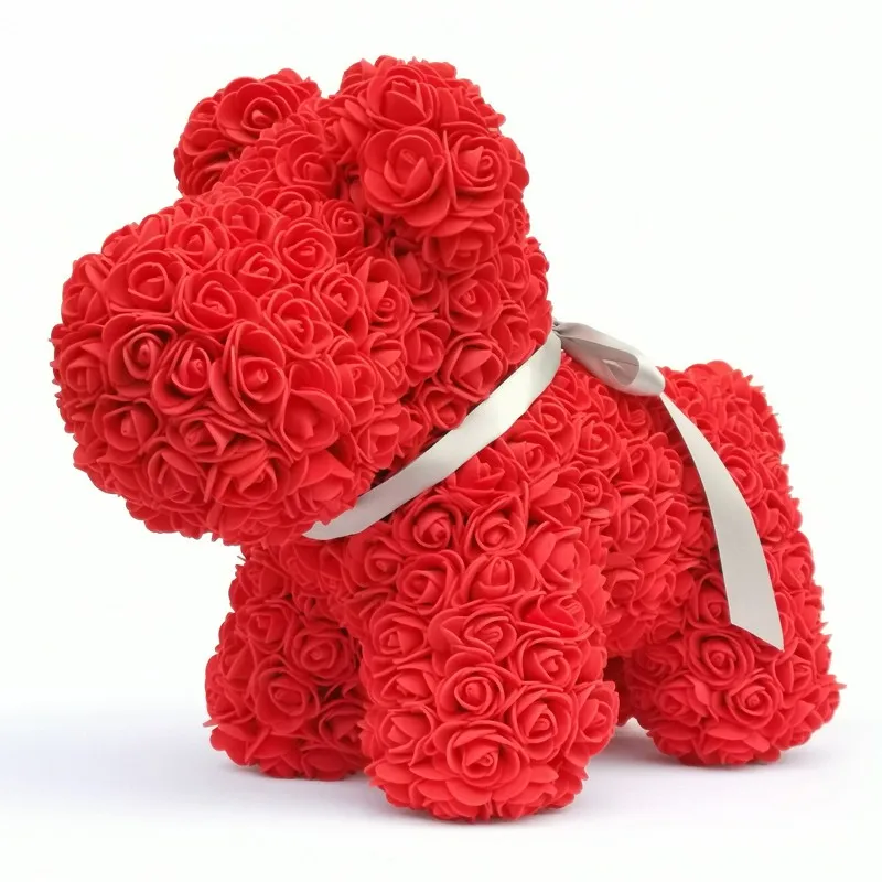 
2020 hotsale fashion ready to ship cute fashion birthday gift lovely rose teddy dog 