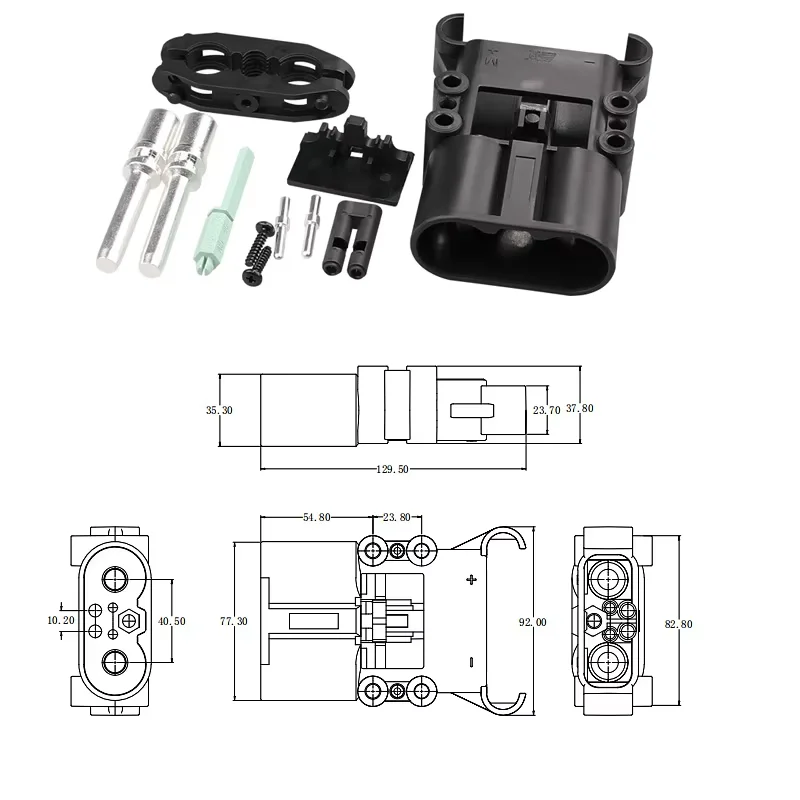 Battery Connector 320 Amps Din Max 150v Germany Rema Style 95601-05 Socket + Handle