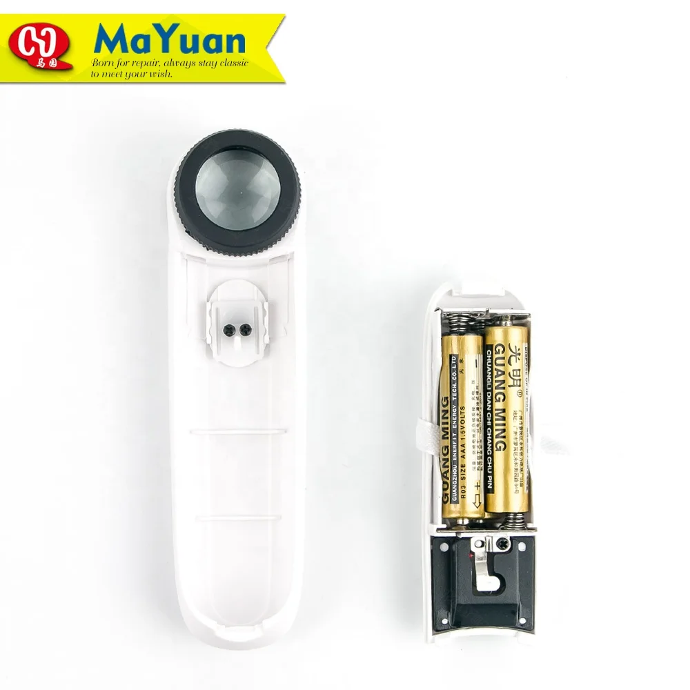 40X LED Headlamp Hand-Hold Exclamation Mark Type Magnifier for Inspection