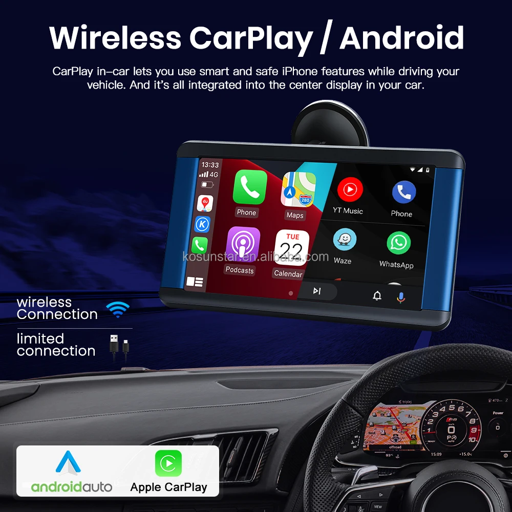 Joyeauto 10 Inch Touch Carplay Screen MP5 Player Car Play Mirror Link FM TF Carplay Android auto