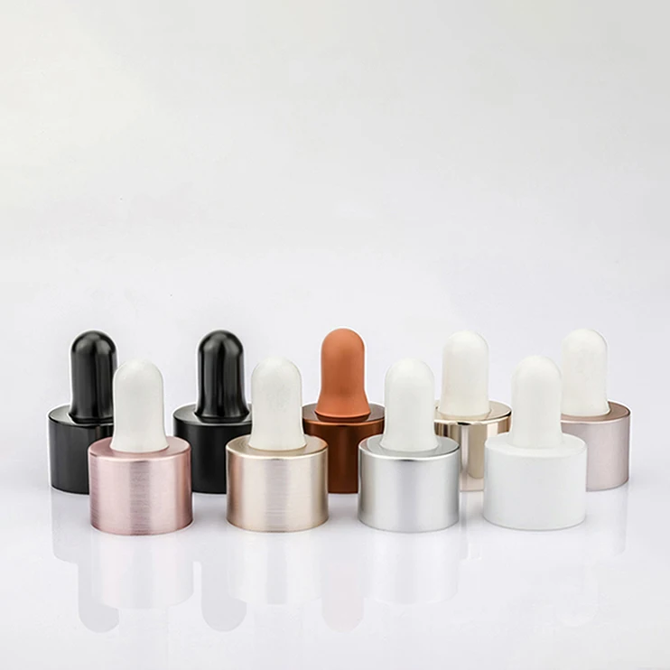 Din 18mm 20mm 24mm Wholesaler glass dropper essential oil bottles glass pipette tip essence dropper cap