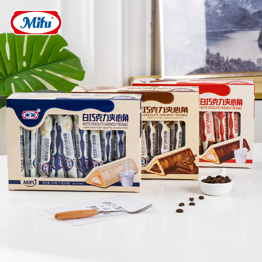 Оптовая продажа печенье с шоколадным покрытием треугольная палочка