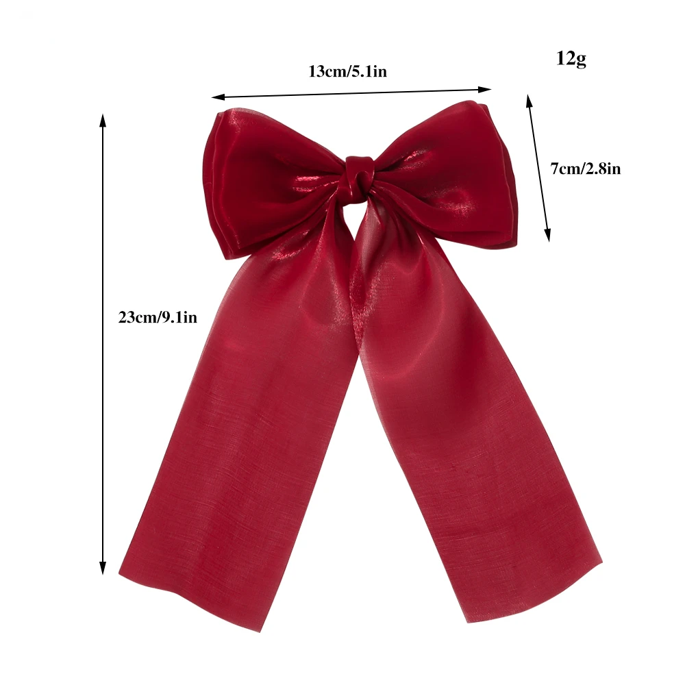 girls pastel  color neat bowknot bow-tie hair ribbon with alligator clip