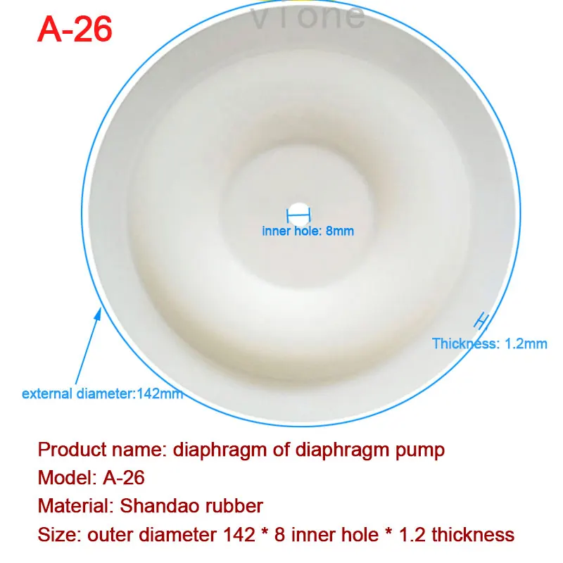 Imported Pneumatic Diaphragm Pump Diaphragm A10 A15 A20 Rubber PTFE Pump Seals Silicon Rubber Diaphragm