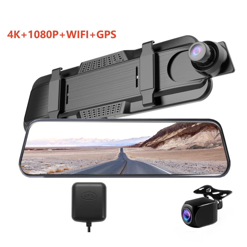 10-дюймовый видеорегистратор 4K + 1080P