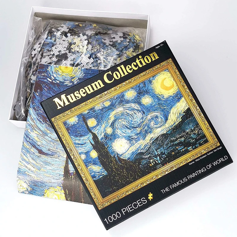 1000 Piece Jigsaw Puzzle - The Starry Night Vincent Willem Van Gogh Jigsaw Puzzles for Adult