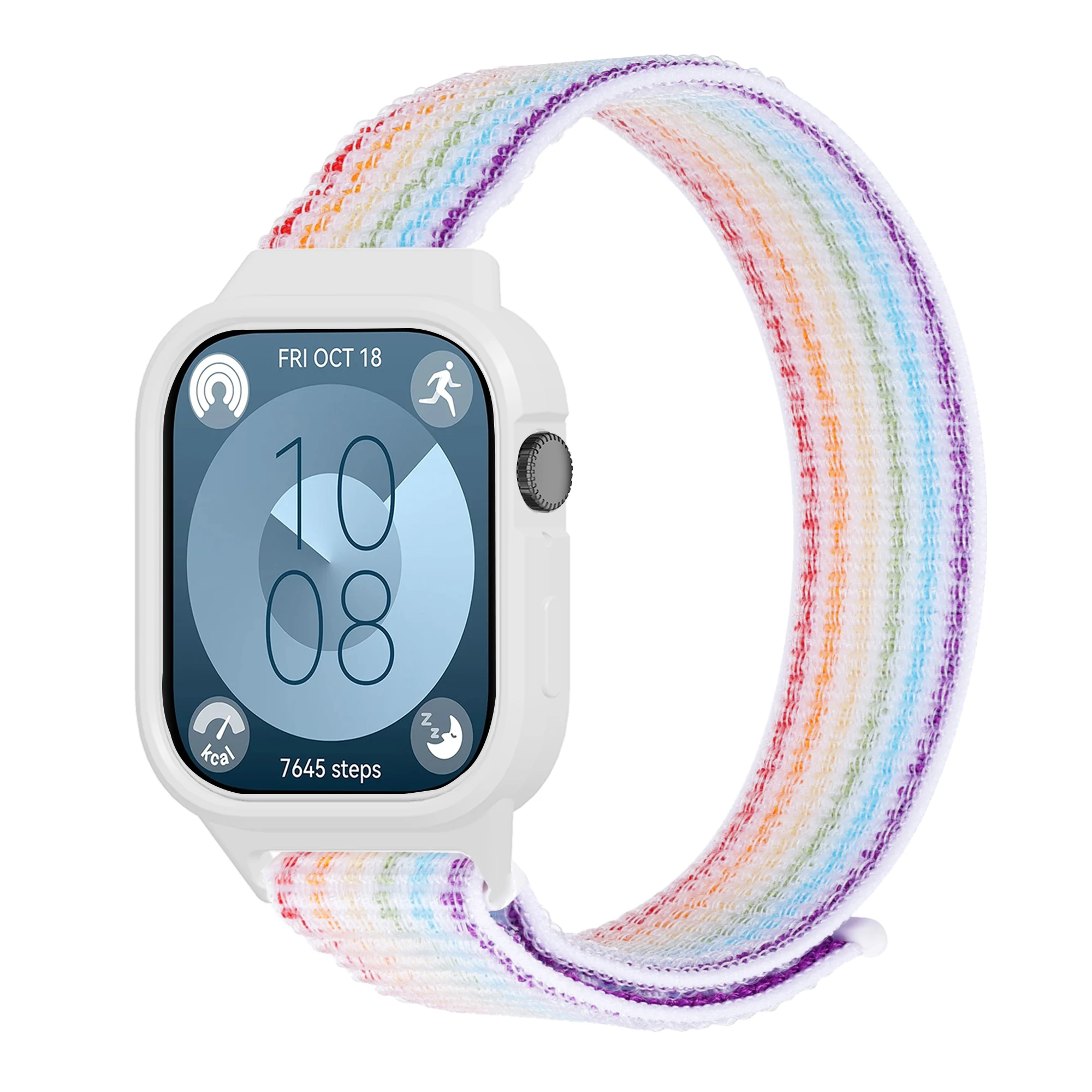 Velcroes Elastic Nylon Loop Band Strap with watch cover for Huawei Fit 3