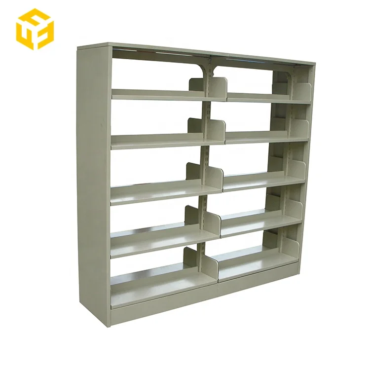 Factory Direct Sale Modern Library Furniture Steel Bookcases Shelving Reading Room Bookstore Rack Library Bookshelf