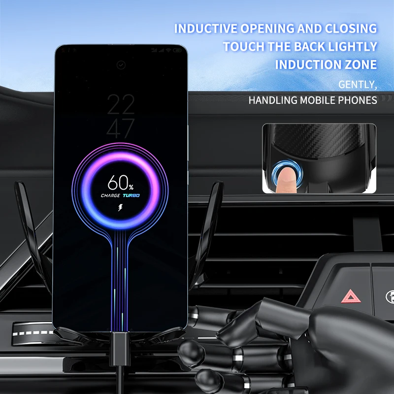 New 15W car wireless charger gravity car phone holder iphone wireless charger Stand Super fast charging Mobile phone accessories