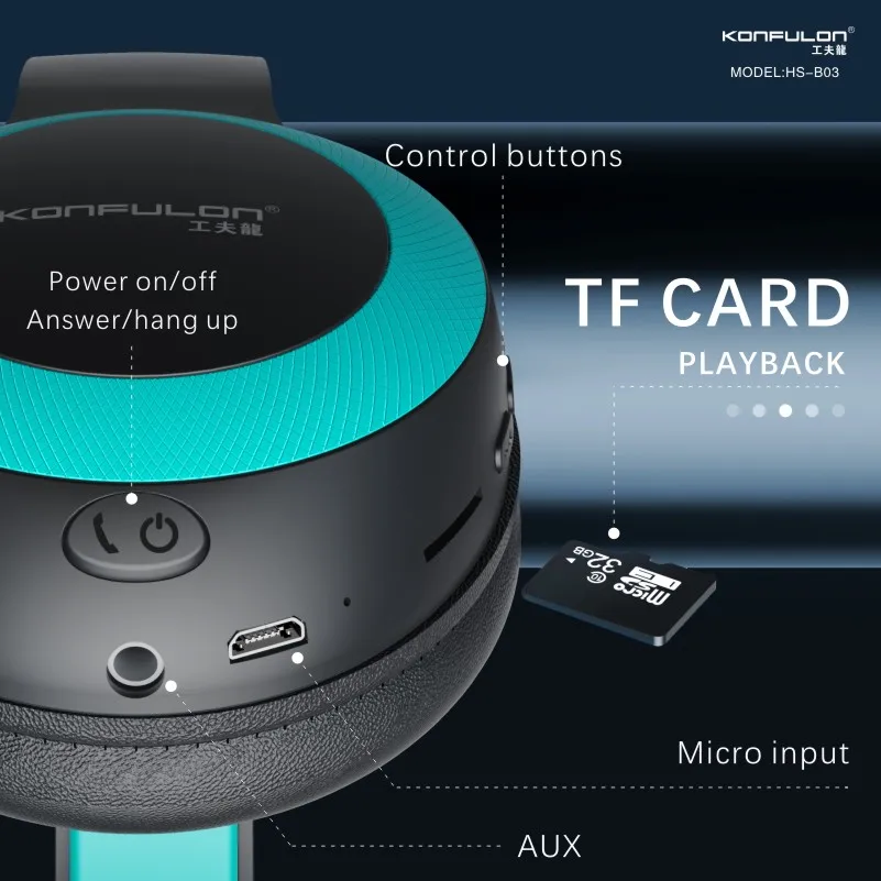 Новинка 2022 наушники Konfulon с глубокими басами стереогарнитура Bluetooth V5.0 беспроводные микрофоном для
