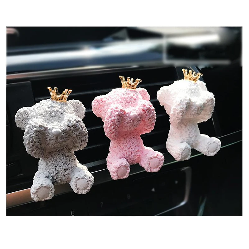 Wholesale 5ml Cute Plaster Bear Car Air Vent Perfume Diffuser Car Air Freshener