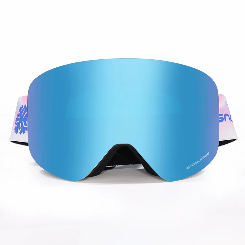 Custom Best Seller Fashion Cylindrical Anti-Fog Frameless Magnetic UV400 Protective Snow Glasses Ski Goggles
