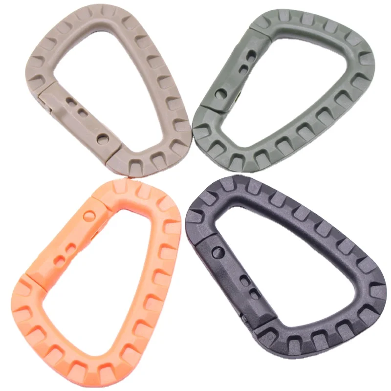 High Quality Durable New Plastic Tactical Buckle Sports Carabiner