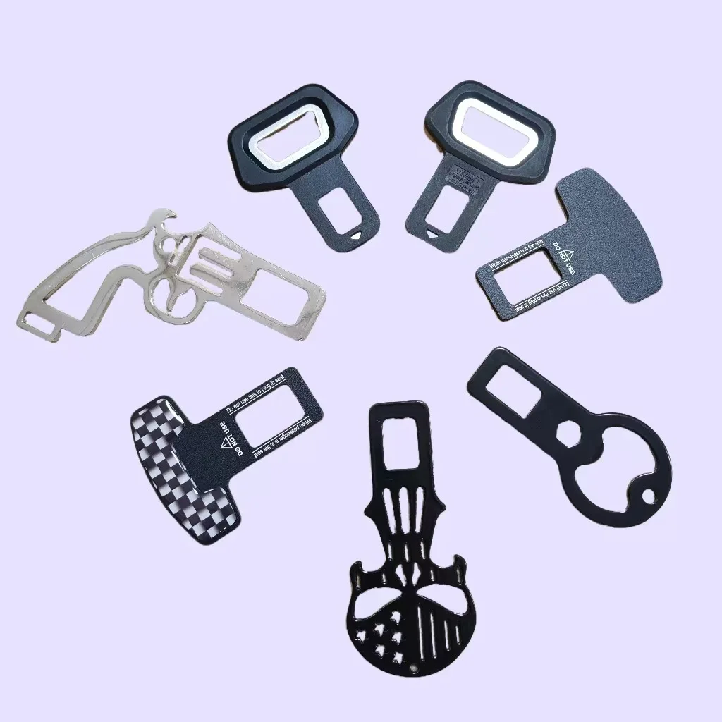 G U N Model Shape Car Seat Belt Alarm Silencer Stopper Buckle Clip Beer Bottle Opener