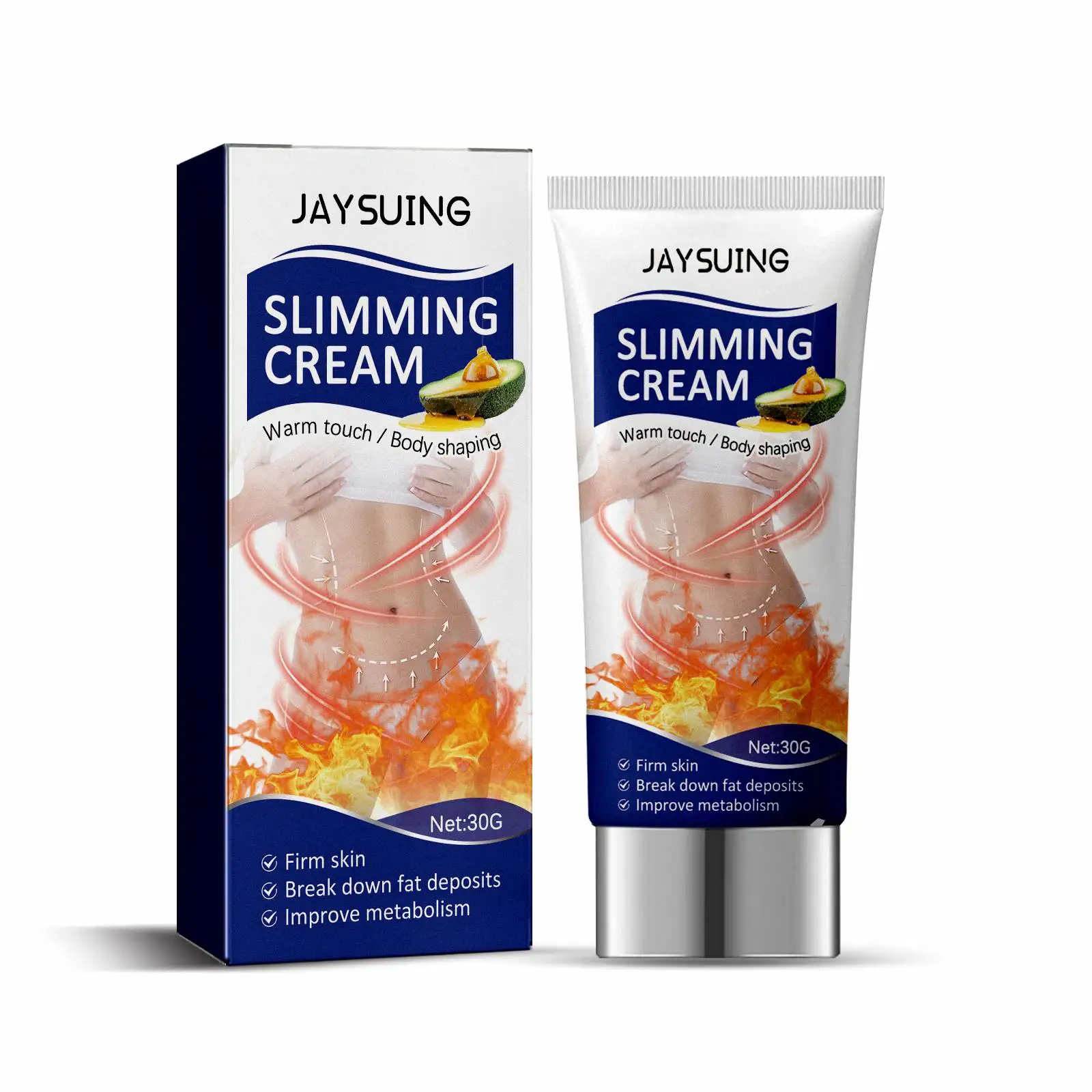 JAYSUING Wholesale Belly Skin Firming Slimming Cream Fat Burning Shaping Waist Hot Slimming Cellulite Slim Cream