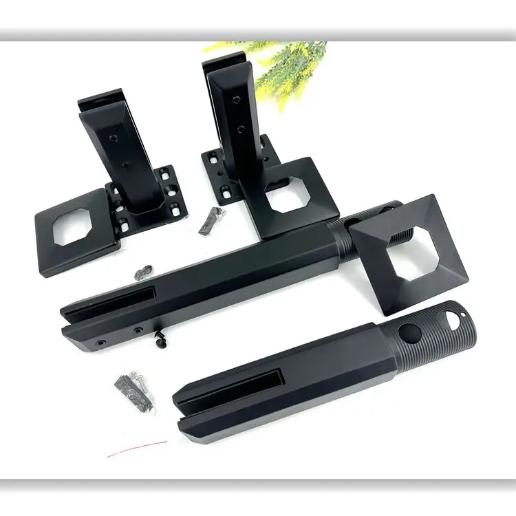 Outdoor staircase fence fittings stainless steel duplex 2205 glass spigot black non-conductive