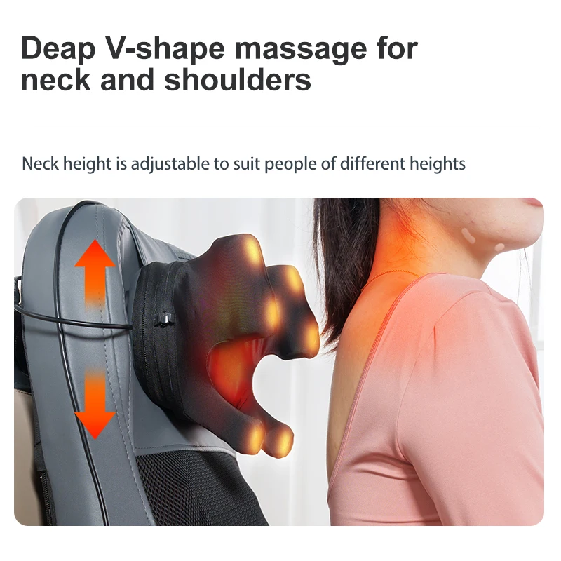 Luxury Electric Neck shoulder Shiatsu lumbar Thai open whole back buttocks Massage Kneading Seat Vibrating Massage Cushion