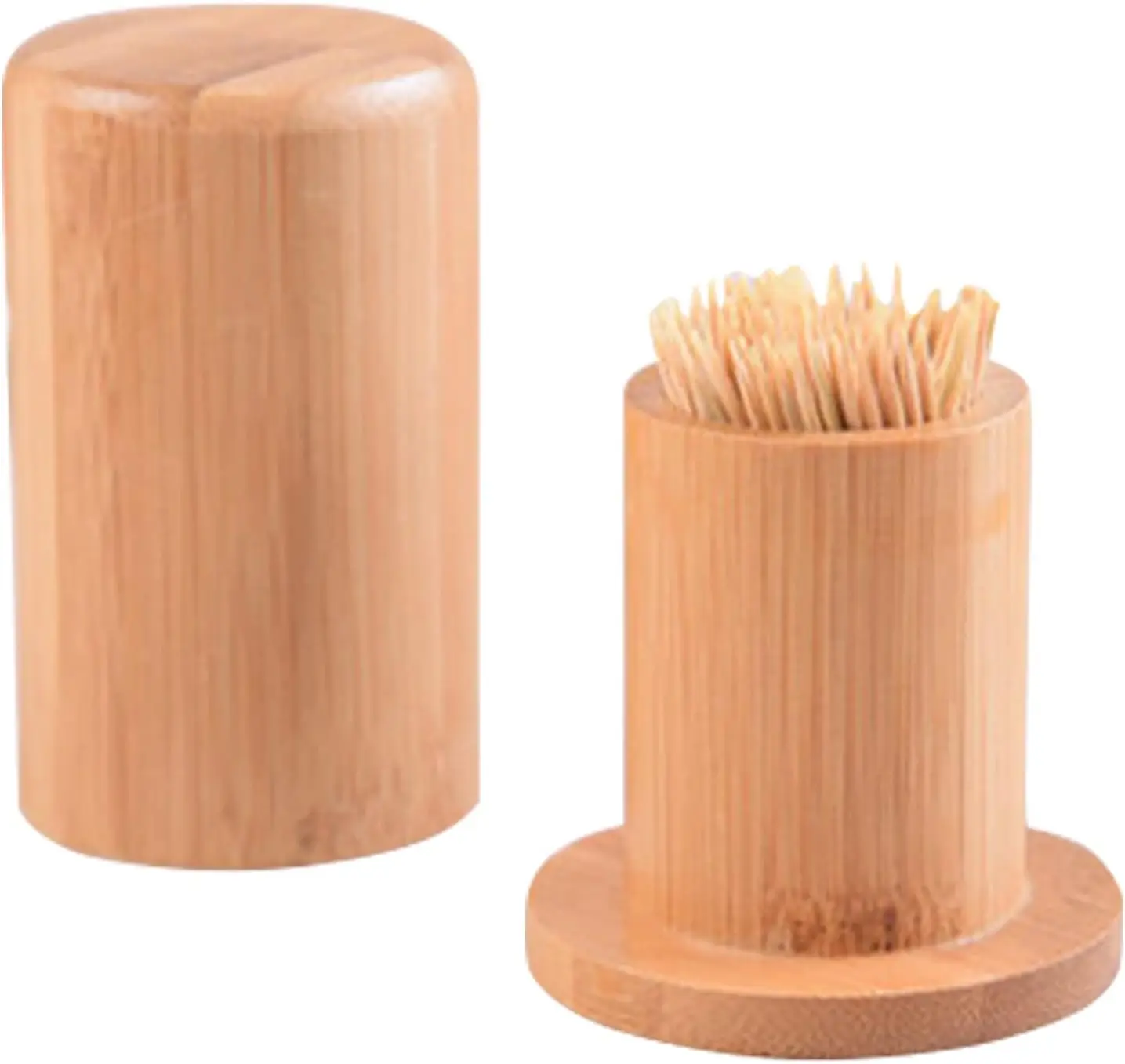 Toothpick Holder Bamboo Toothpick Box Wooden Reusable Toothpick Holder for Unique Home Designs Decorating Unusual Gifts