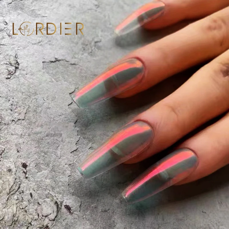 High Quality Highlight Nail Powder Aurora Pigment Mermaid Chrome Mirror Powder Nail Bulk