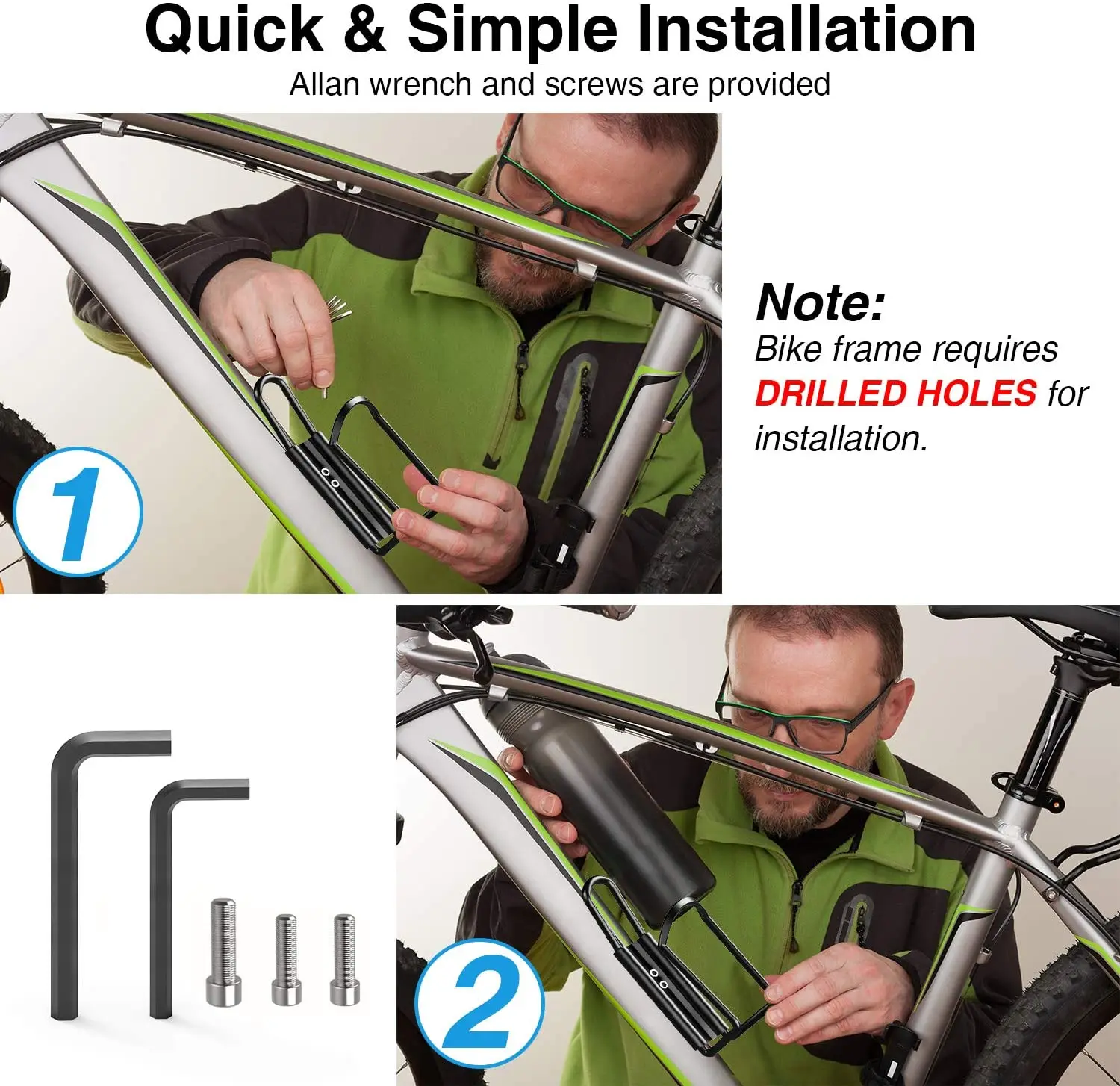 RTS High Grade Aluminum Alloy Adjustable Bicycle Bike Bottle Holder Lightweight Bicycle Water Bottle Cup Cages