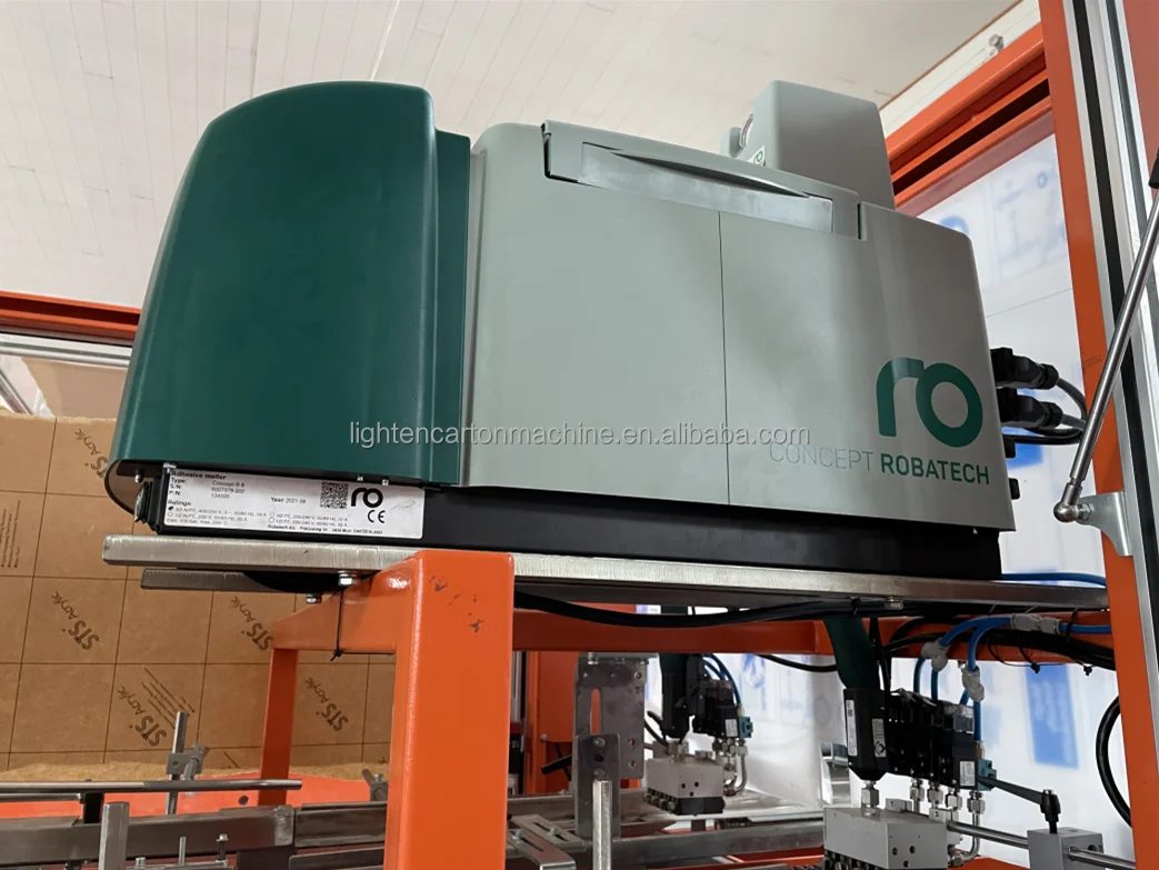 Automatic fruit box forming machine Platform / P 84 /Citrus / Open Column box hot melt gluing forming machine