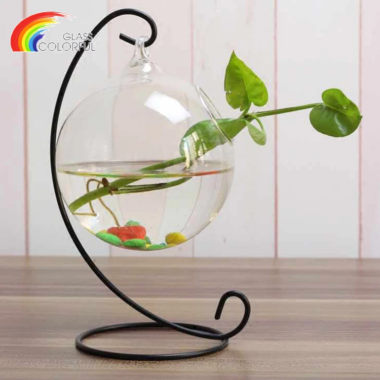 Home Deco Hanging S Stand Fish Bowl Factory Cheap Glass 100ml Decorations & Ornaments Transparent Sustainable Not Support 100pcs