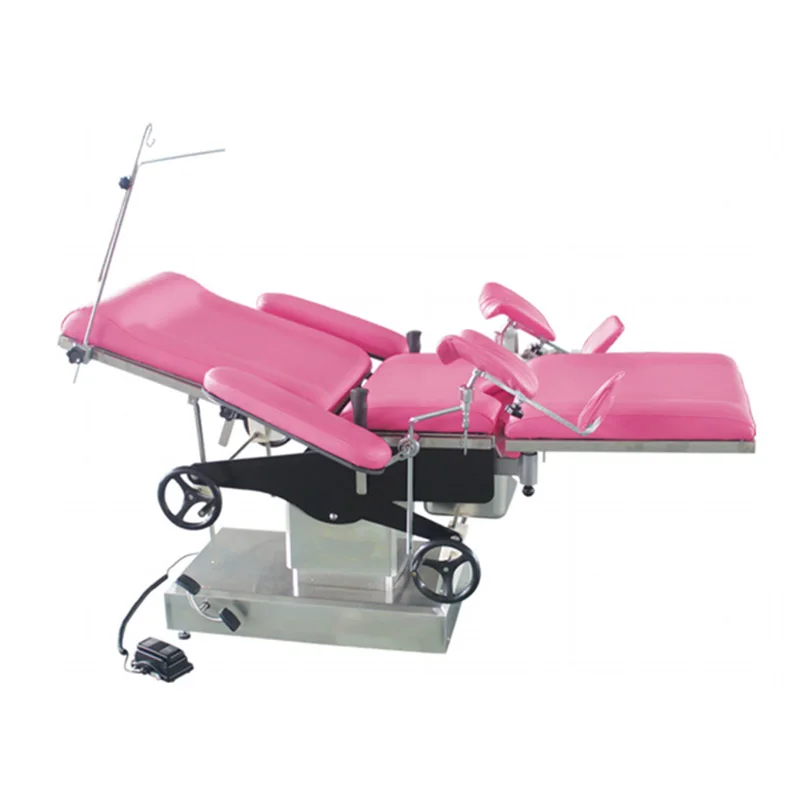 Manual Hydraulic Medical Gynecologic Examination and Diagnosis Bed Hospital Hydraulic Operating Table Stainless Delivery Bed