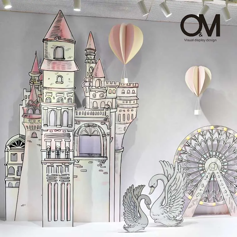 O&M Display Design Paper Balloon Decoration Props Birthday Decoration Hotel