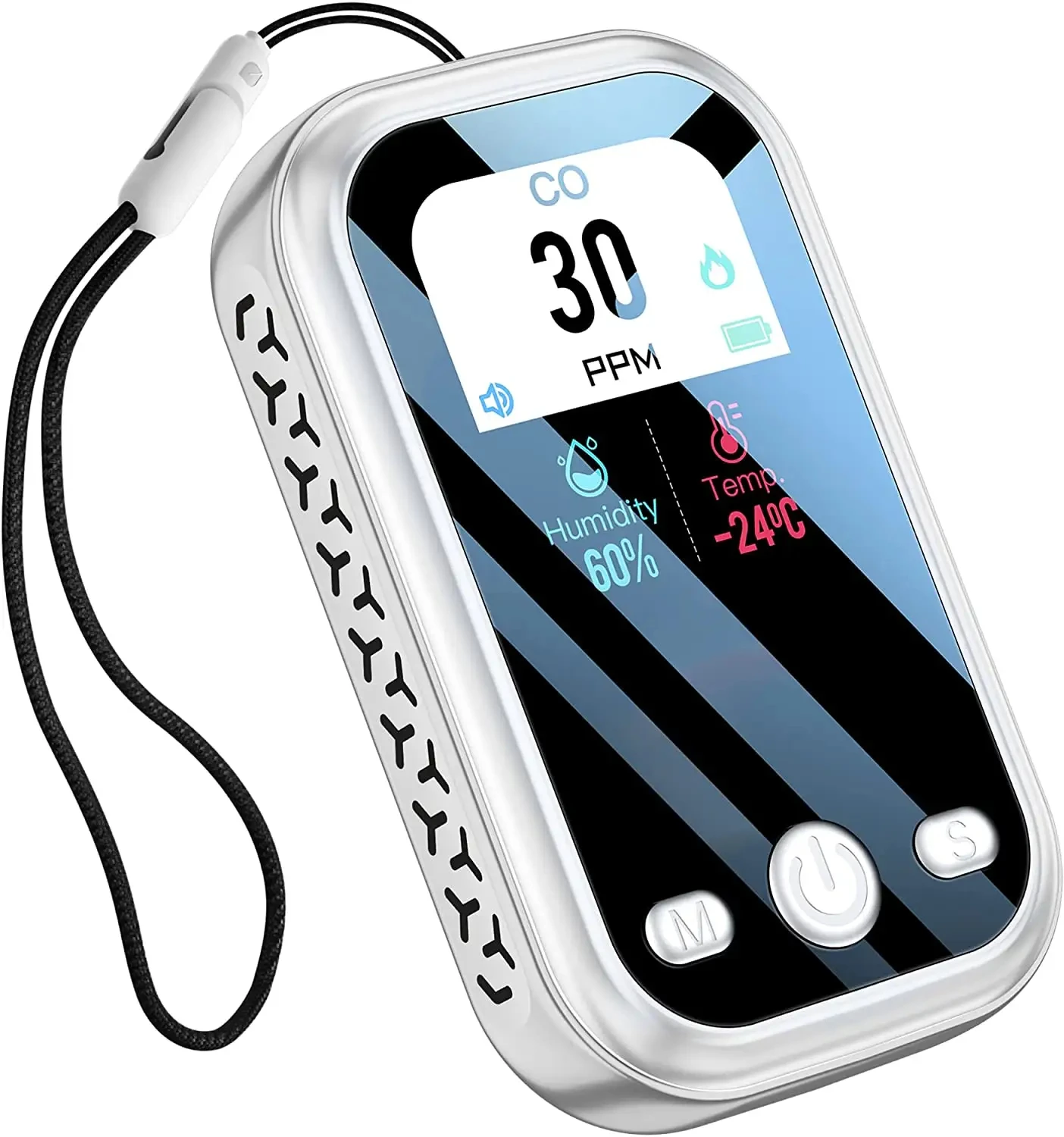 1.9 HD Color display Portable  humdity smart Air Quality Sensor CO2Monitor PM2.5 with