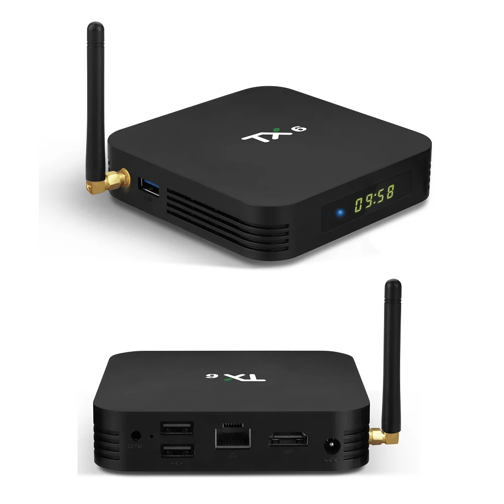 Smart TV Box TX6 Android 9.0 LPDDR4 4GB RAM 64GB ROM  Allwinner H6 Quad Core USD3.0 BT4.2 4K Google Play Youtube Set Top Box