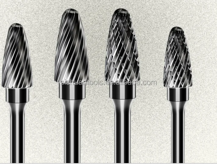 5pcs Tungsten Carbide Steel Rotary Burr Porting Tools