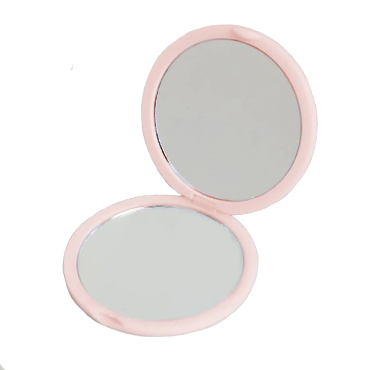wholesale folding round pocket mirror portable double-sided flip cosmetic mirror accept design DIY cosmetic mirror