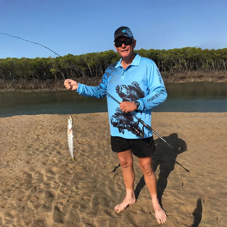 Custom New Design Long Sleeves Sublimation Zip Uv Fishing Polo Shirts Jerseys