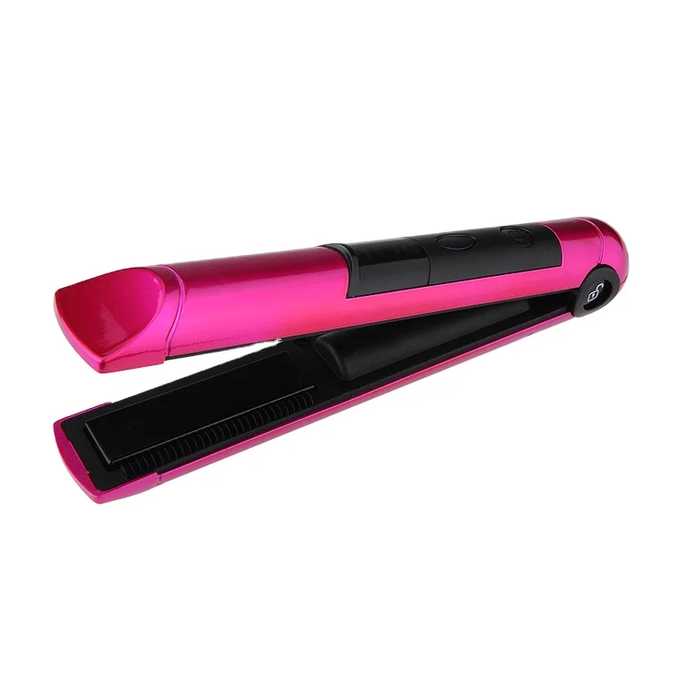 PRITECH Compact Size Rechargeable Wireless Flat Iron Hair Straightener With USB Charging Cable