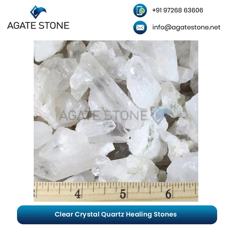 Exporter of Clear Crystal Quartz Healing Rough Stones at Competitive Price