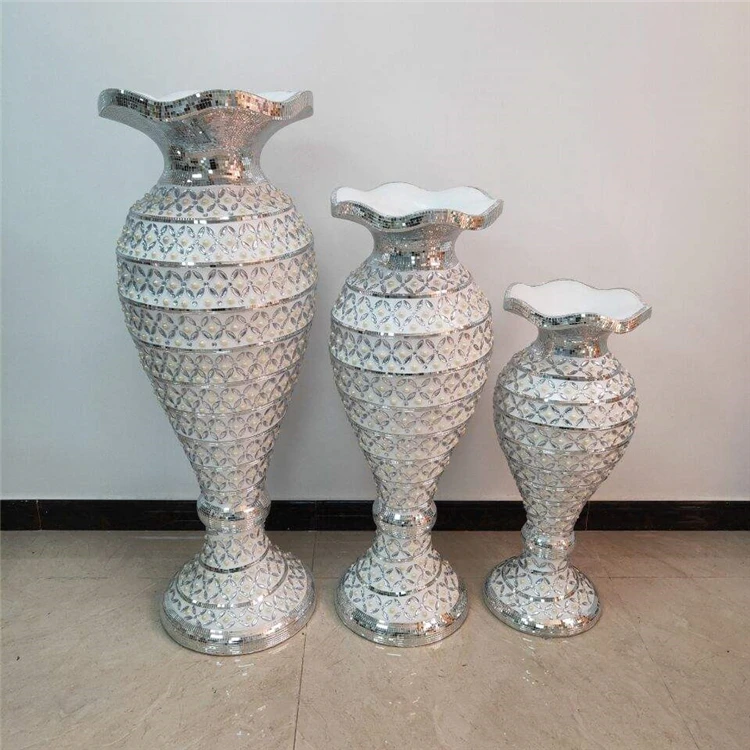 Handmade Luxury Indoor Decorative Big Fiberglass Planter Flower Pot Vase