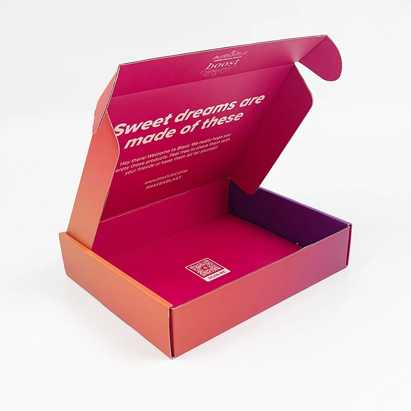 Eco-friendly 100% Recyclable Material Corrugated Board Shipping Box PR Gift Box Clothing Box Packaging with Logo Customizable