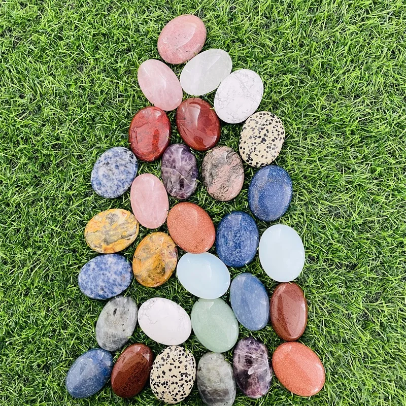 Various Materials Natural Crystals Healing Rose Quartz Palm Stone For Decoration