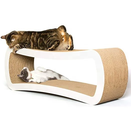 
Amazon hot sale Jumbo Cat Scratcher Lounge Cardboard bsci scratching lounge 