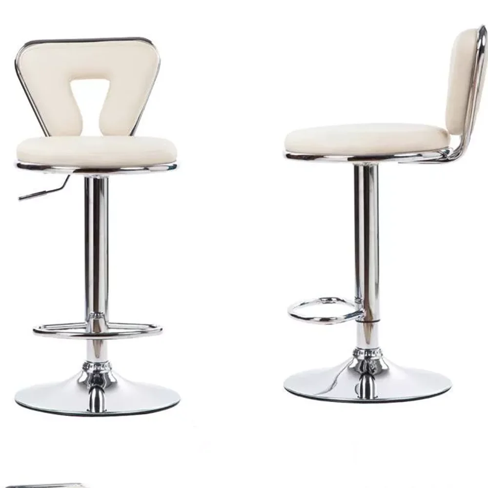 Swivel Bar Stool With Footrest Kitchen Counter Bar Stools / PU Leather Hydraulic Lift Adjustable Counter Bar Stool CL - 5023